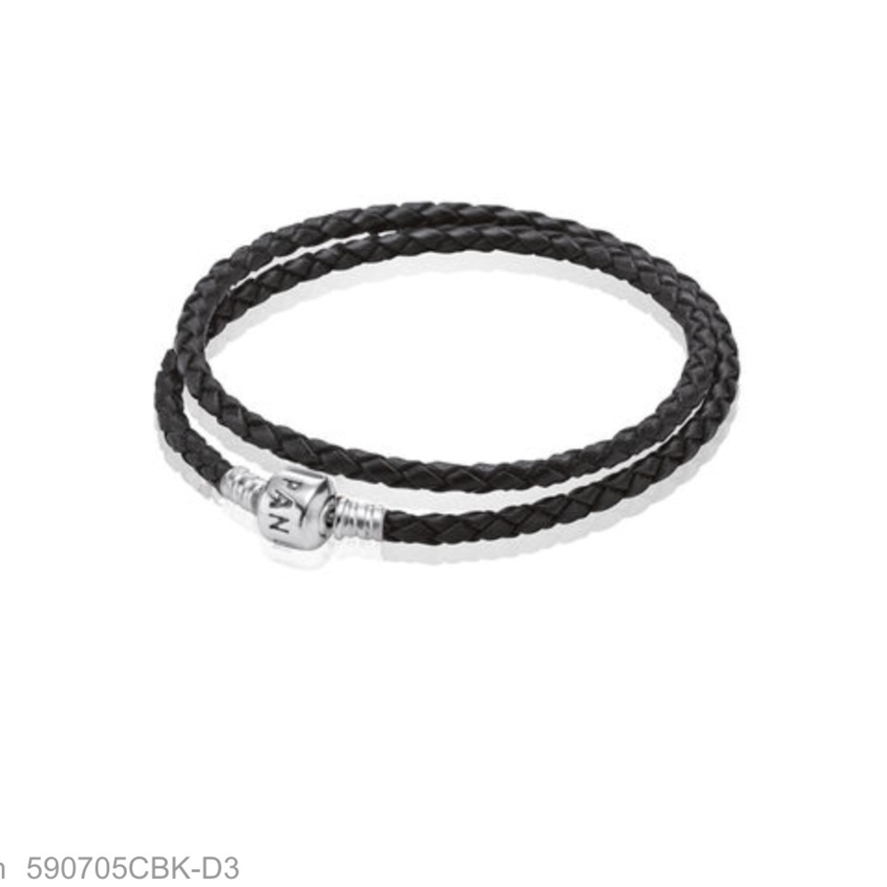 Pandora Double Braided Leather Bracelet